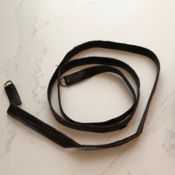 Vintage Luc Benoit brown alligator clutch - Picture 7 of 8